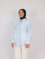 Oversize Yaka Detaylı Gömlek