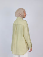 Oversize Yaka Detaylı Gömlek