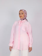 Oversize Yaka Detaylı Gömlek