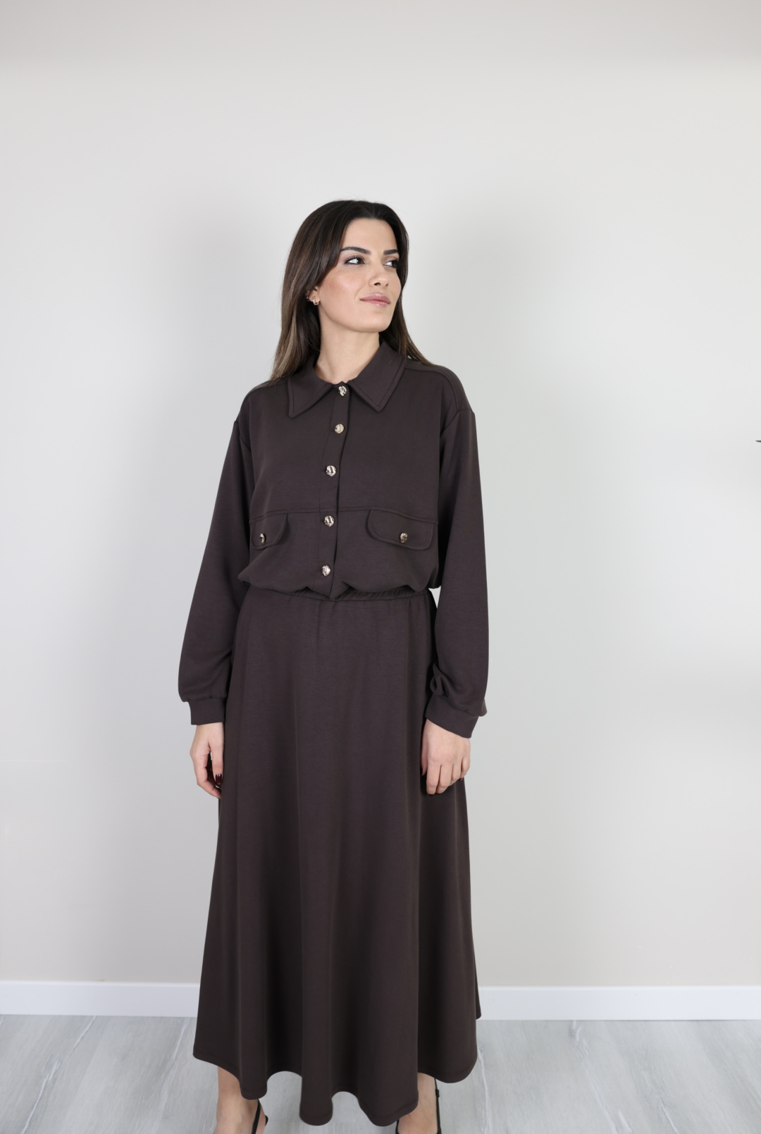 Etekli Takım - Kahverengi