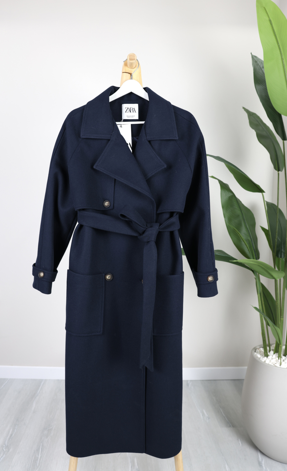 Düğmeli Kaban - Lacivert