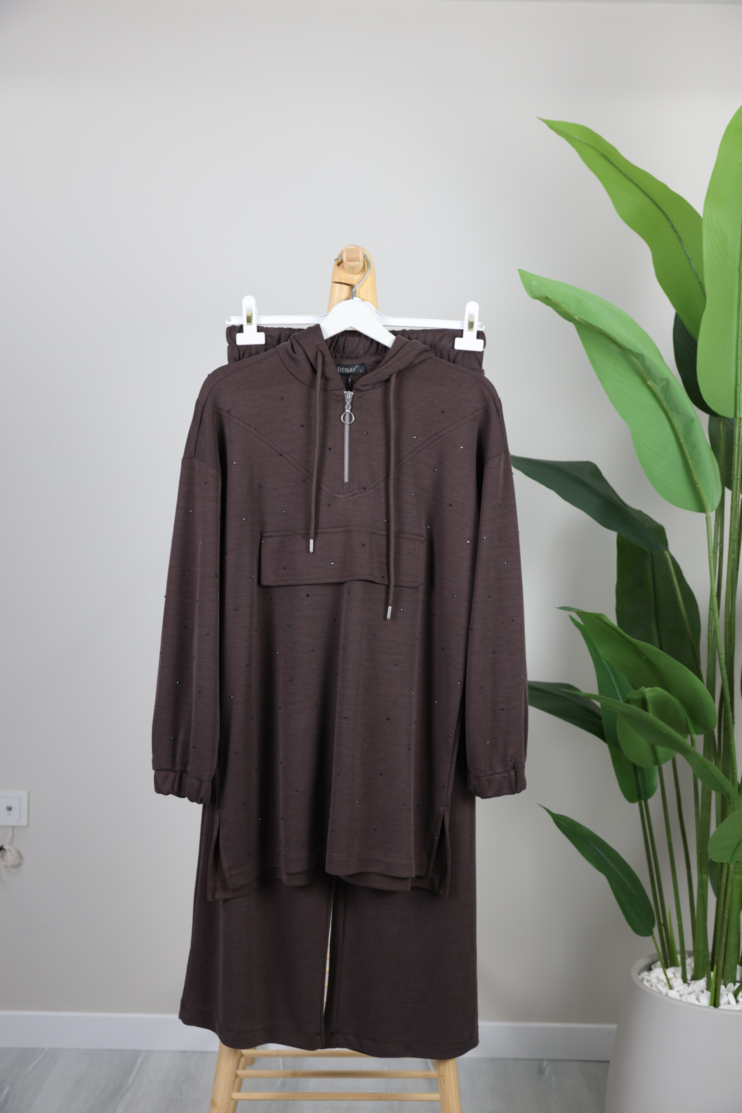 Pullu Takım - Kahverengi